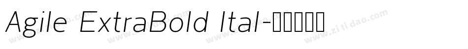 Agile ExtraBold Ital字体转换